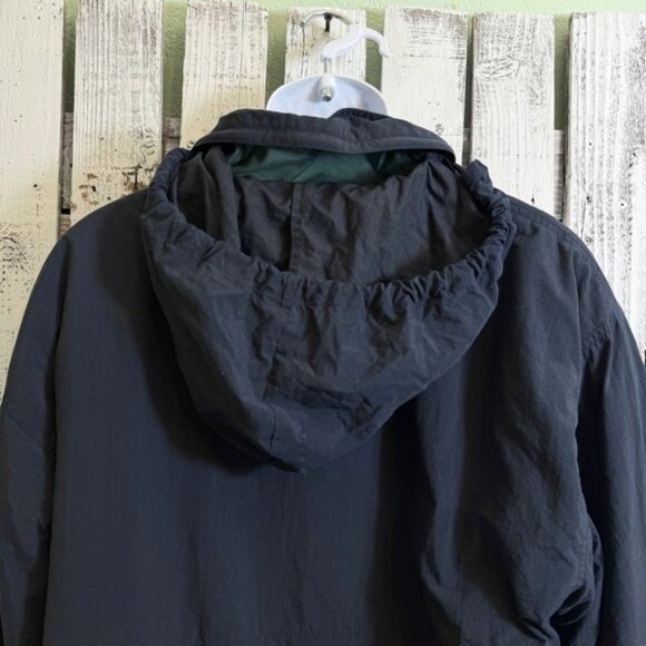 VTG Greg Norman Jacket Men Small Full Zip Hood Fleece Lined Golf Shark Logo Blue - Picture 8 of 15